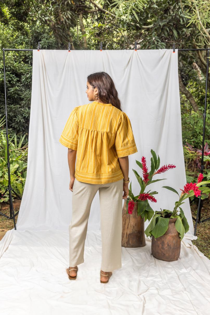 September Sun Beige Linen Women's Pant