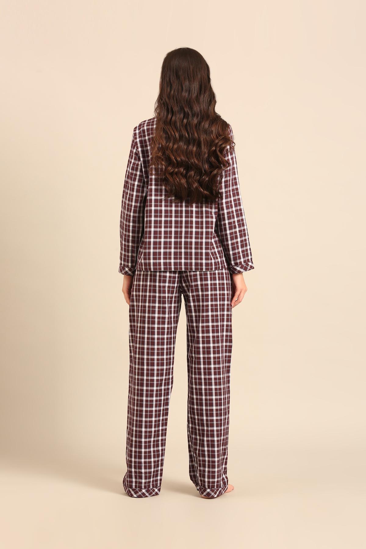 Edith Plaid Cotton Women's Pajama Set - Full Sleeves