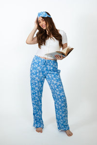 Sophie Blue Floral Cotton Women's Pajama