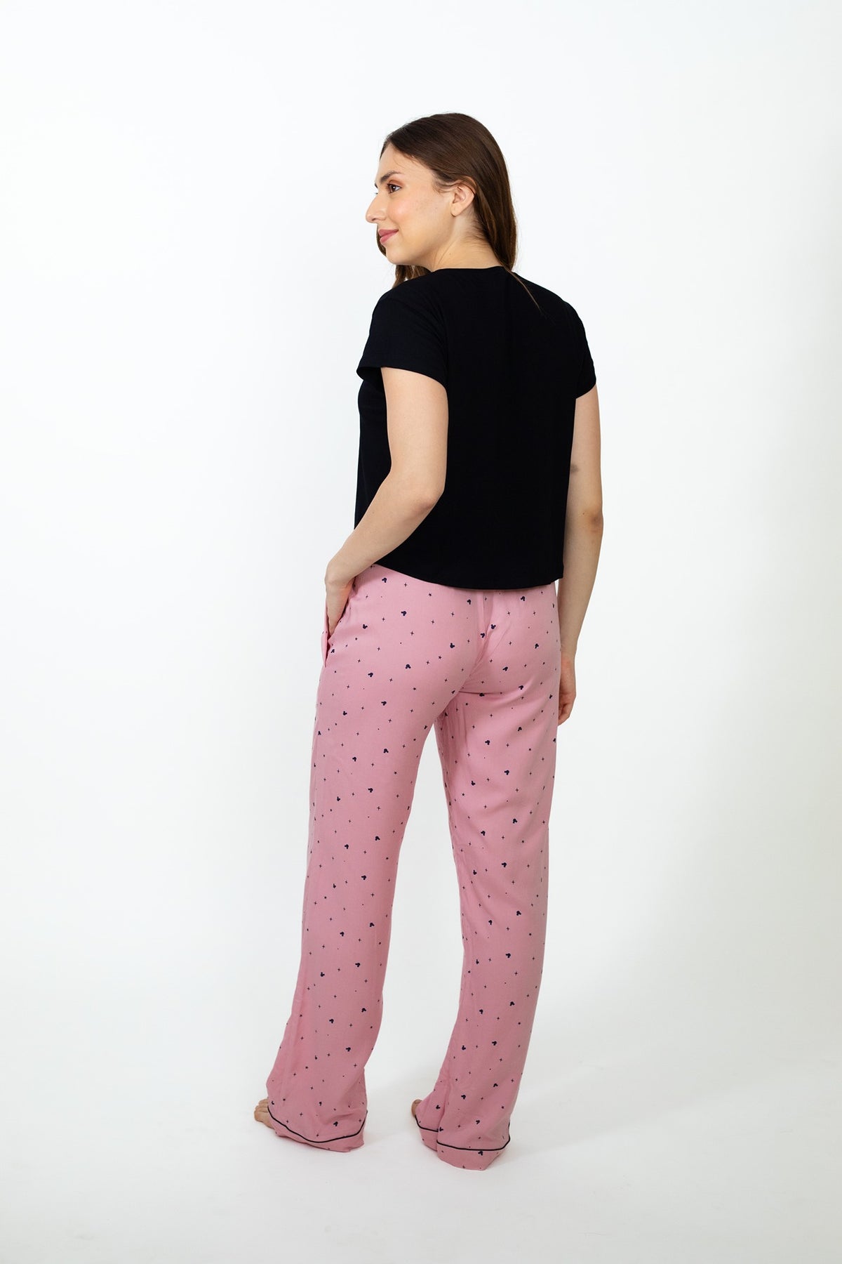 Mickey Pink Cotton Women's Pajama