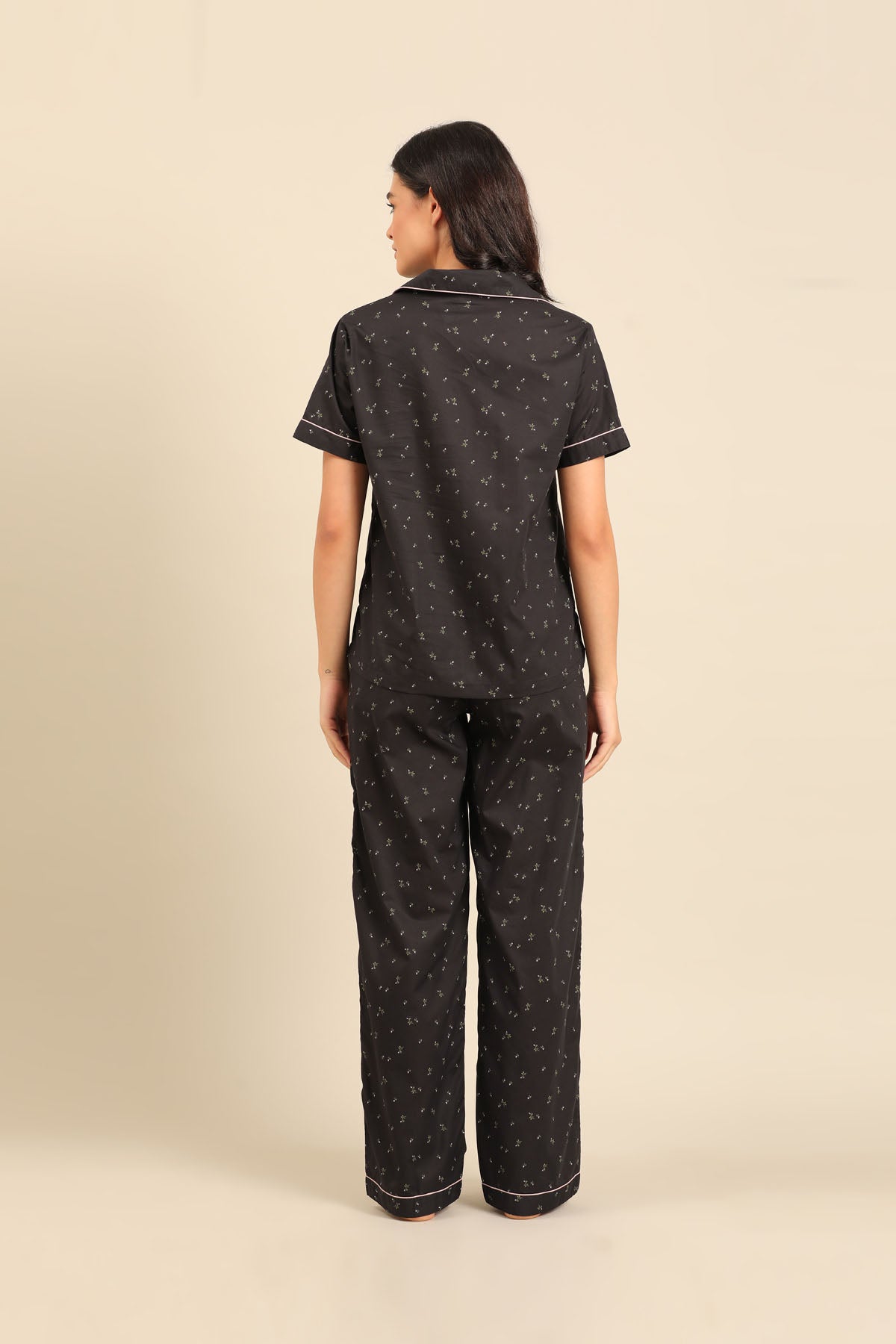 Margot Floral Cotton Women's Pajama Set - Half Sleeves