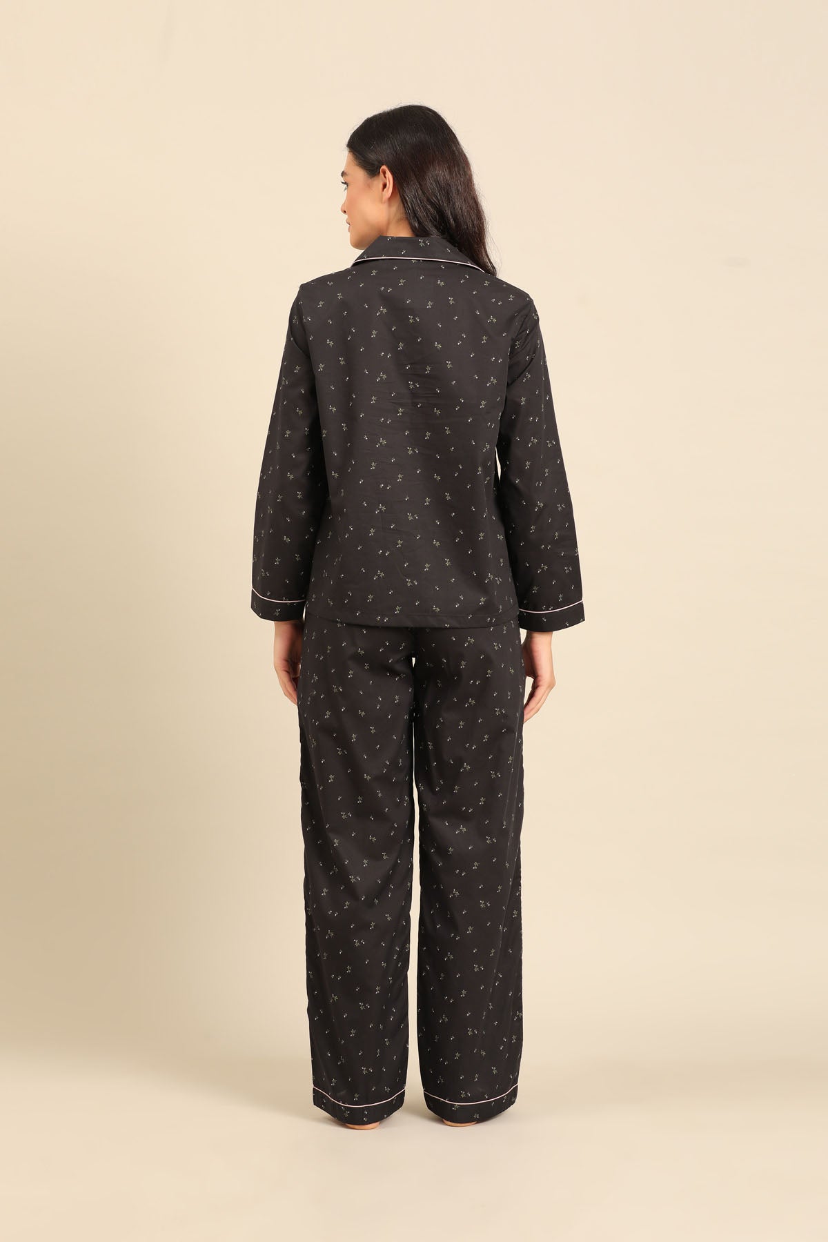 Margot Floral Cotton Women's Pajama Set - Full Sleeves