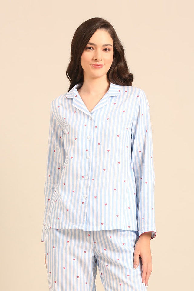 Lola Heart Cotton Twill Women's Shirt Only - Full Sleeves