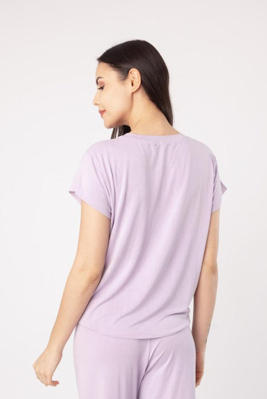 Lilac Butter-Soft Viscose Knit Women's Top Only
