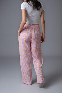 Irene Pink Floral Printed Cotton Blend Women's Pajama