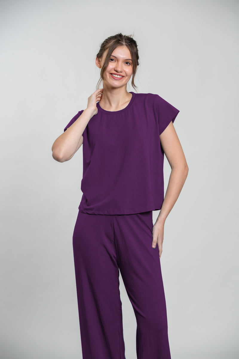 Barney Lucy Butter-soft Cotton Knit Women's Pajama Set- Half sleeves