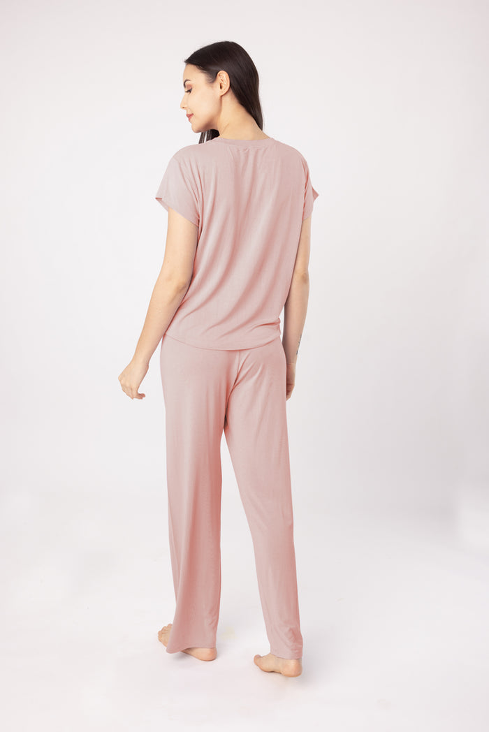 Blush Lucy Butter-soft Knit Women's Pajama Set - Half Sleeves