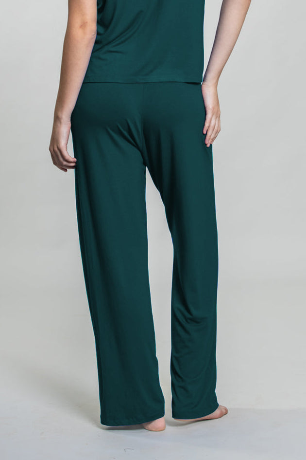 Bottle Green  Butter-Soft Bamboo Knit Women's Pajama