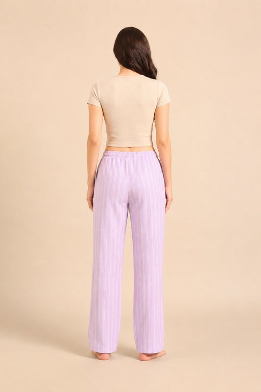 Mia Lilac Viscose Twill Women's Pajama Only