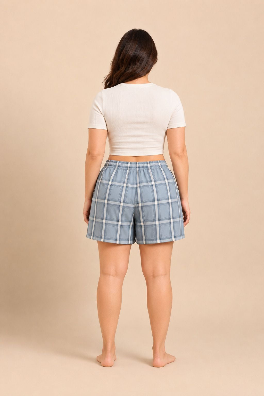 Chloe Check Women's Soft Cotton Shorts