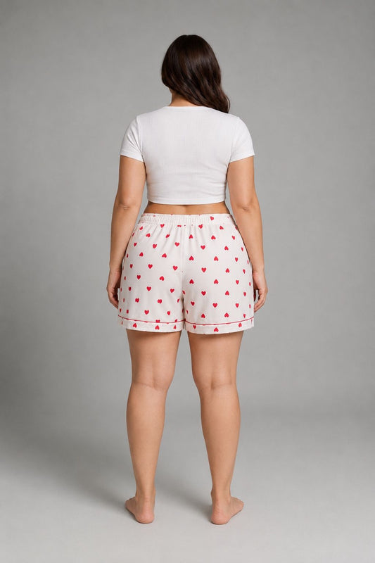 Sweetheart Printed Women's Viscose Shorts Only