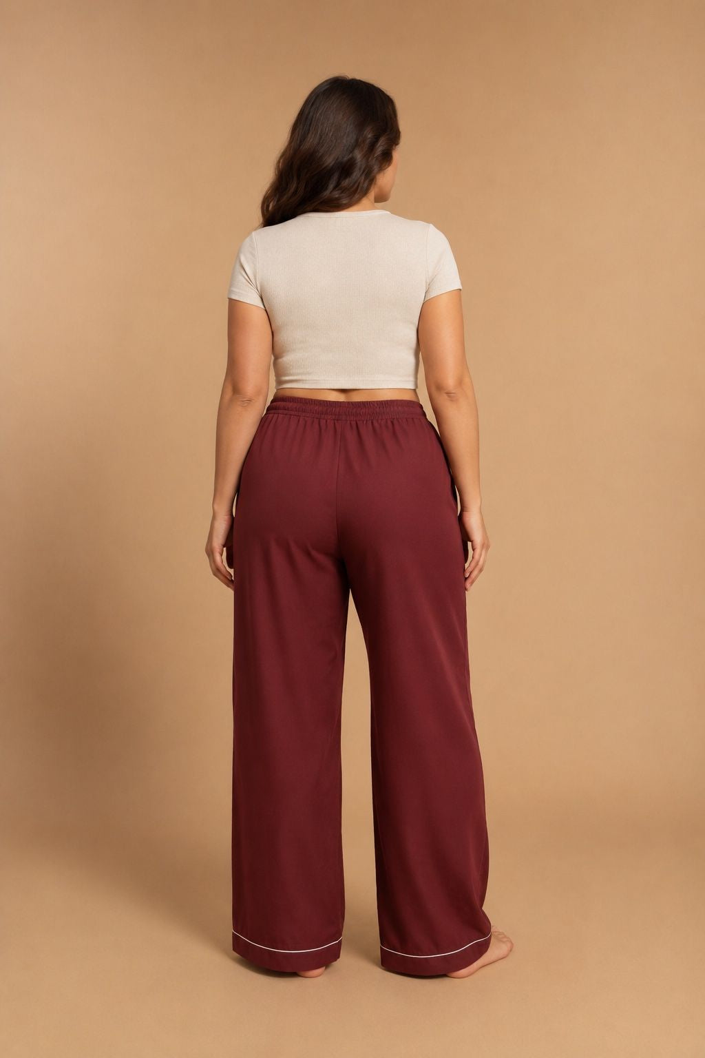 Emily Burgundy Women's Cotton Pajama