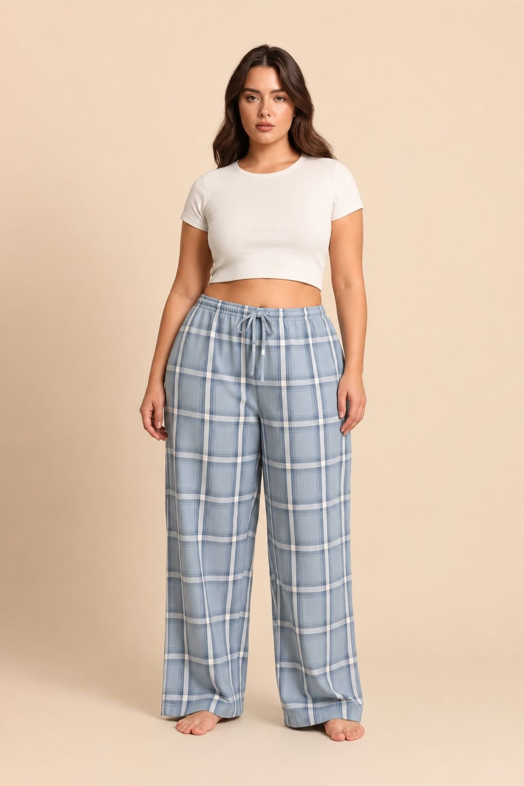 Chloe Check Women's Soft Cotton Pajama Only