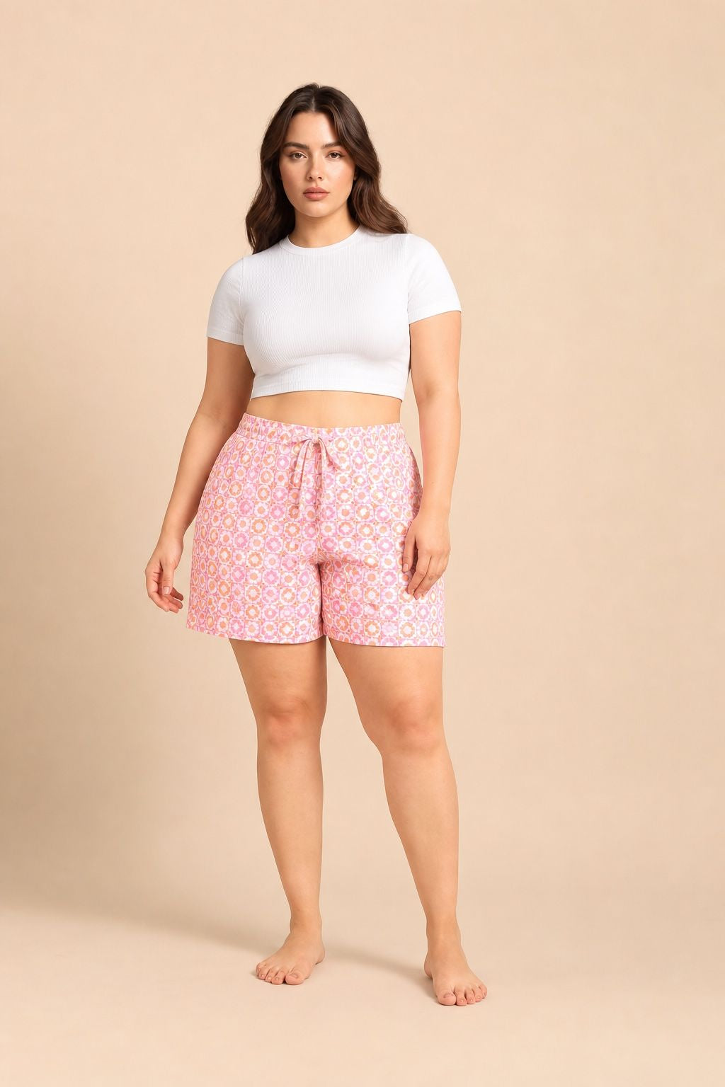 Irene Floral Women's Viscose Shorts
