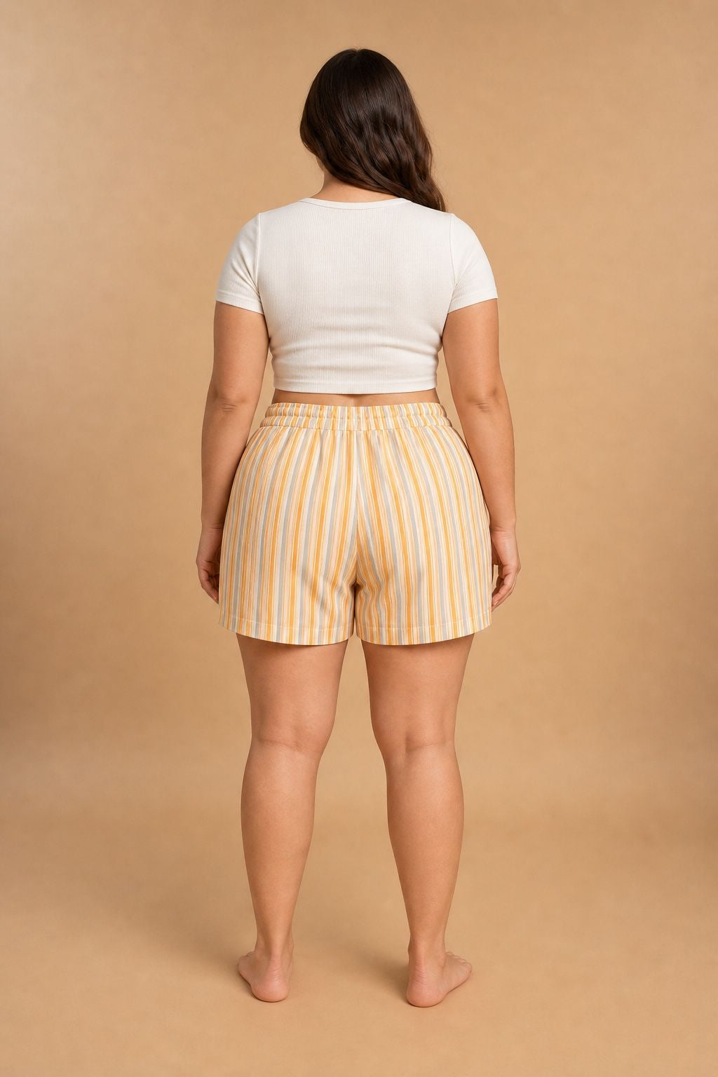Honey Stripe Women's Viscose Shorts