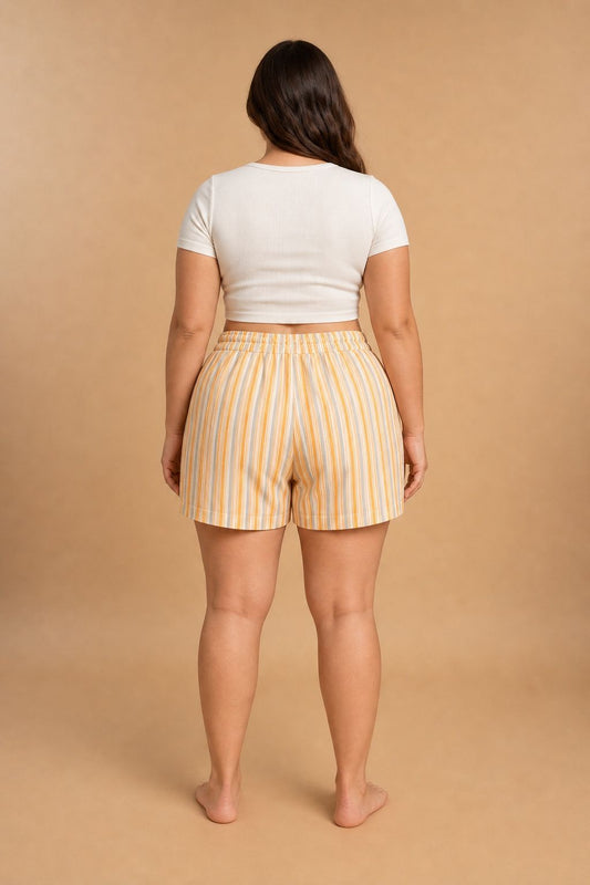 Honey Stripe Women's Viscose Shorts Only