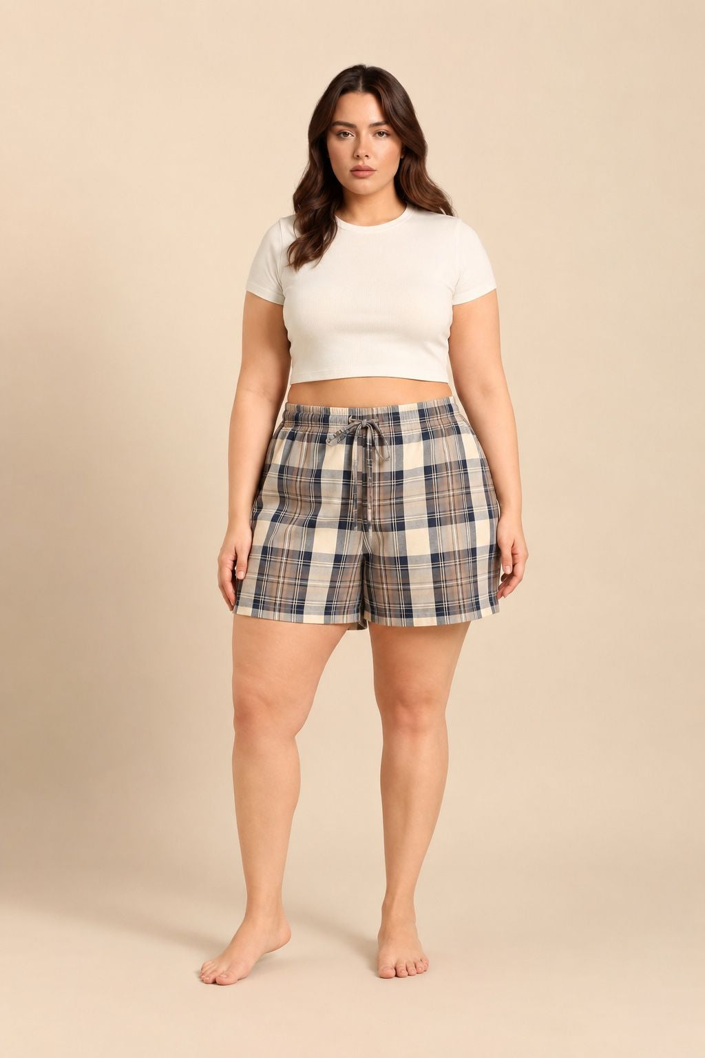 Georgia Plaid Women's Cotton Shorts
