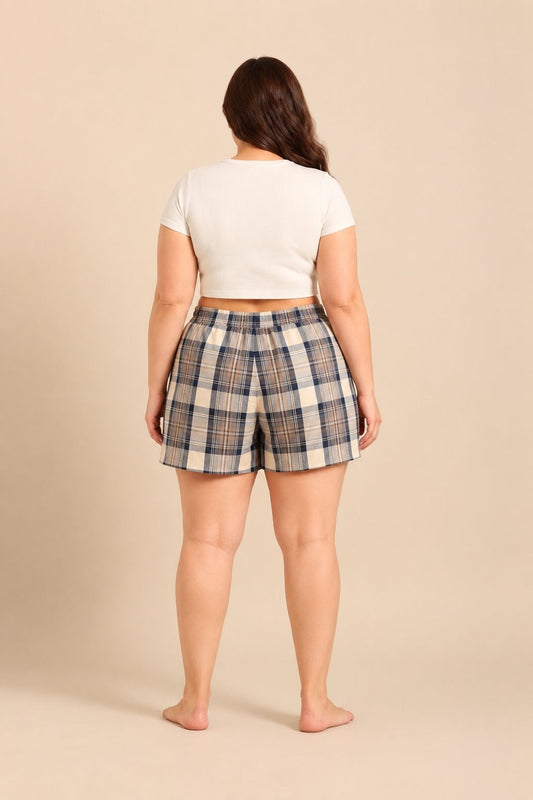 Georgia Plaid Women's Cotton Shorts