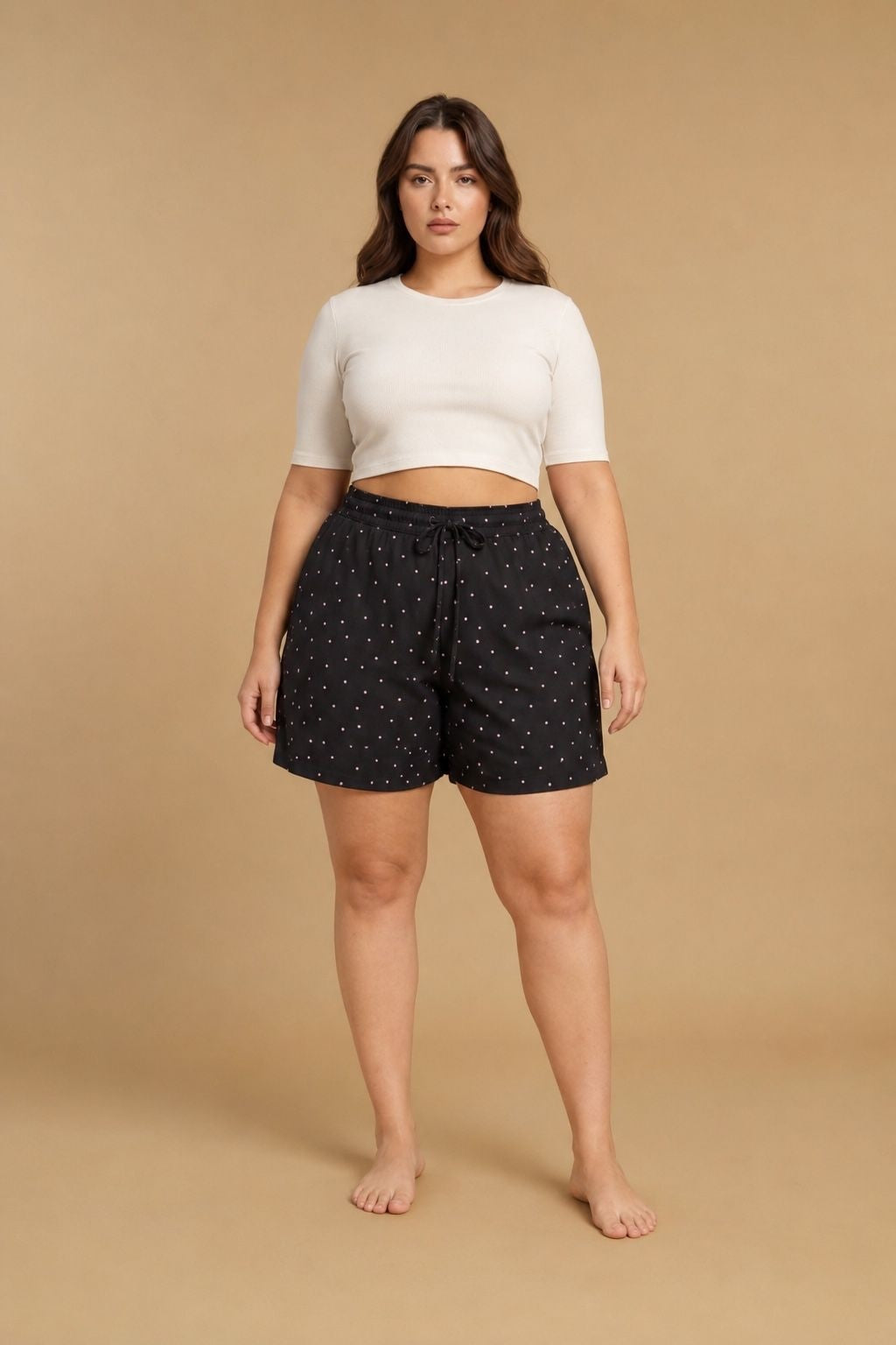 Miley Polka Women's Viscose Shorts