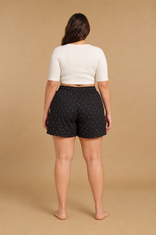 Miley Polka Women's Viscose Shorts Only