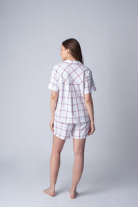 Madeline White Soft Cotton Women's Shorts Set