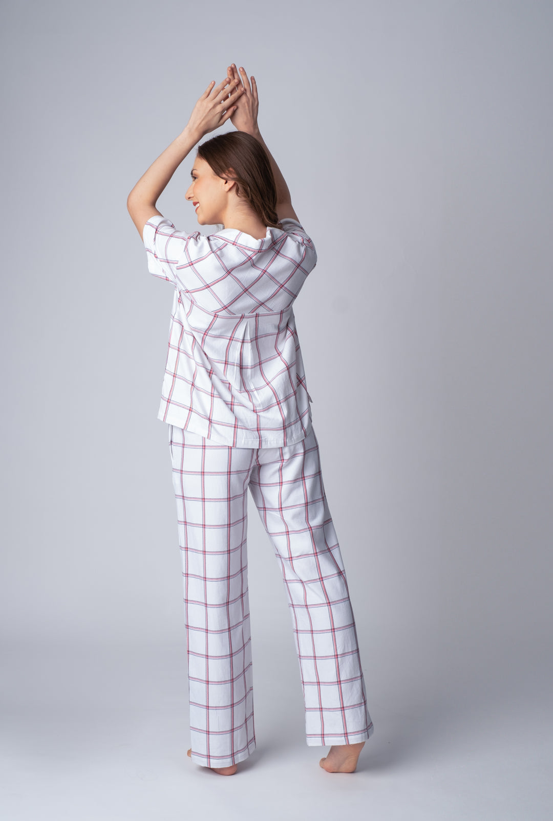 Madeline White Soft Cotton Women's Pajama Set