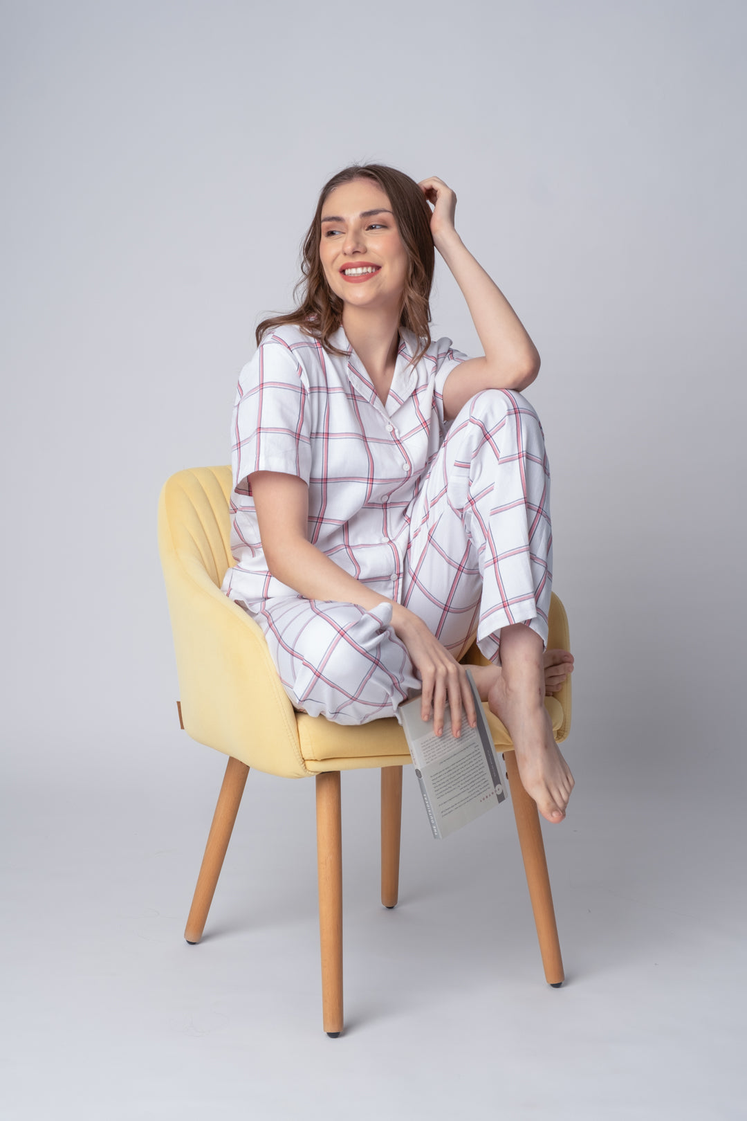 Madeline White Soft Cotton Women's Pajama Set