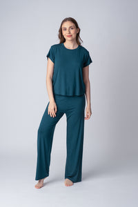 Bottle Green Lucy Butter-Soft Bamboo Knit Women's Pajama Set