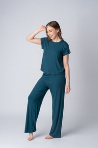 Bottle Green Lucy Butter-Soft Bamboo Knit Women's Pajama Set