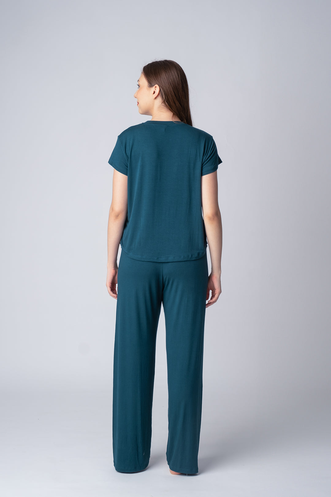 Bottle Green Lucy Butter-Soft Bamboo Knit Women's Pajama Set