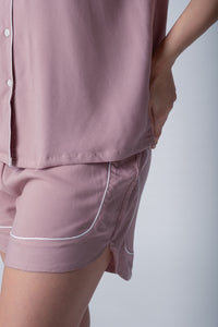 Emily Mauve Soft Cotton Women's Shorts Set