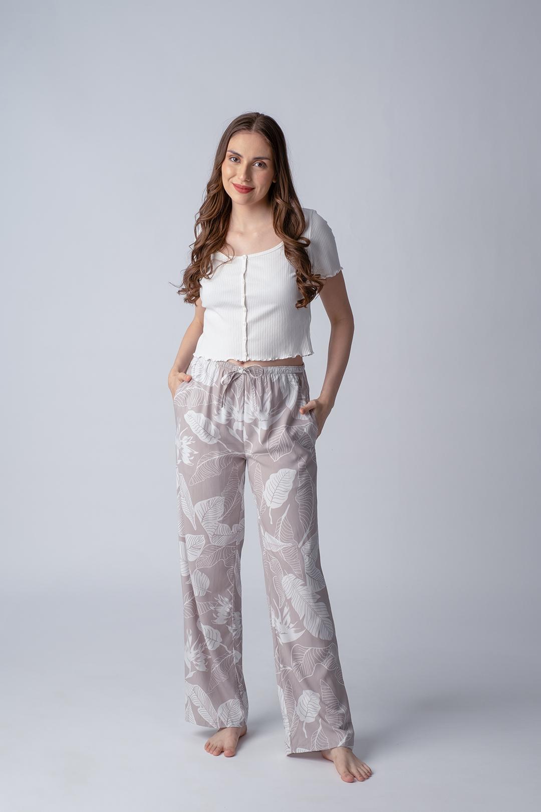 Hazel Leaf Soft Cotton Women's Pajama