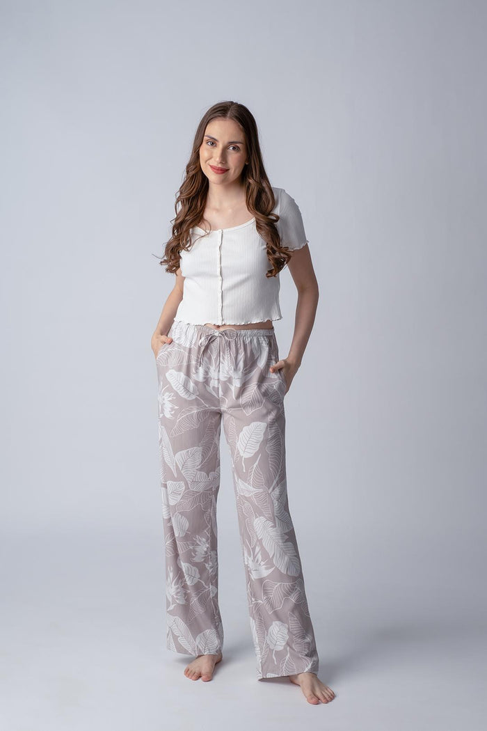 Hazel Leaf Soft Cotton Women's Pajama