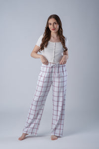 Madeline White Soft Cotton Women's Pajama