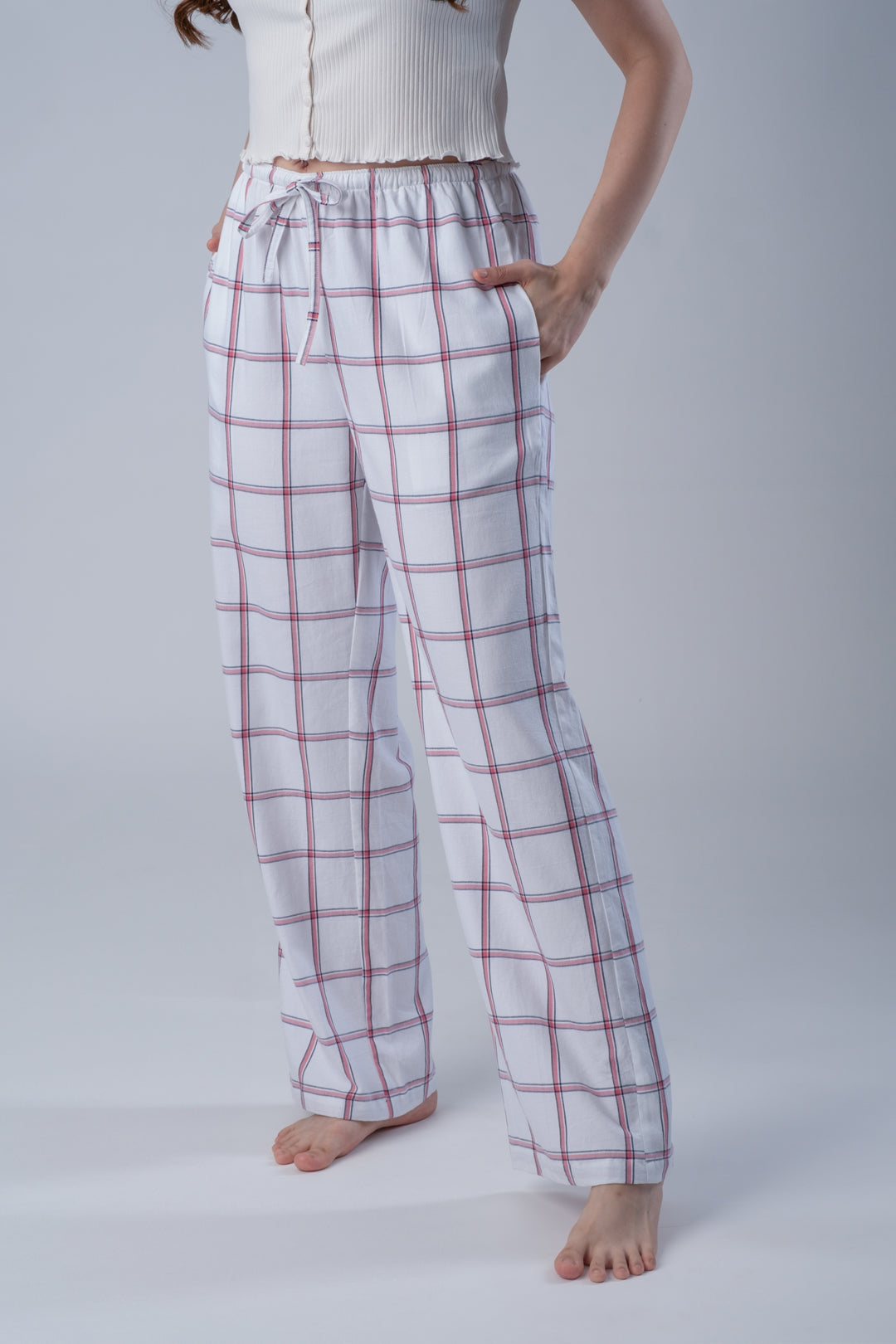 Madeline White Soft Cotton Women's Pajama