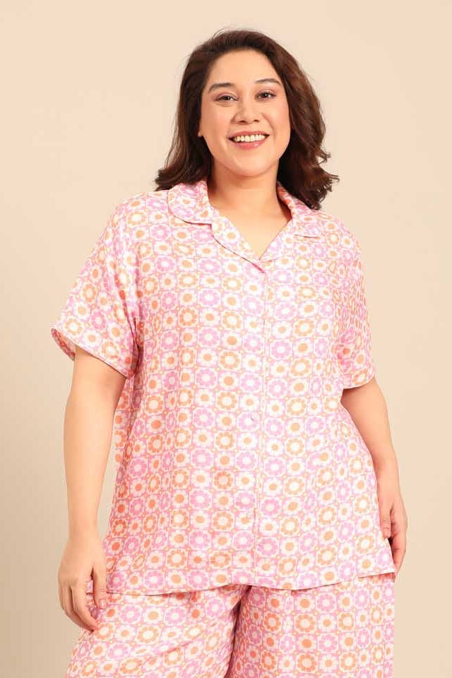 Irene Floral Women's Viscose Shirt - Half Sleeves