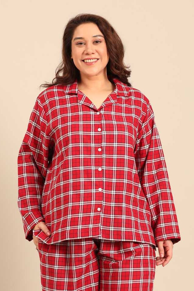 Rosette Check Women's Cotton Twill Shirt - Full Sleeves