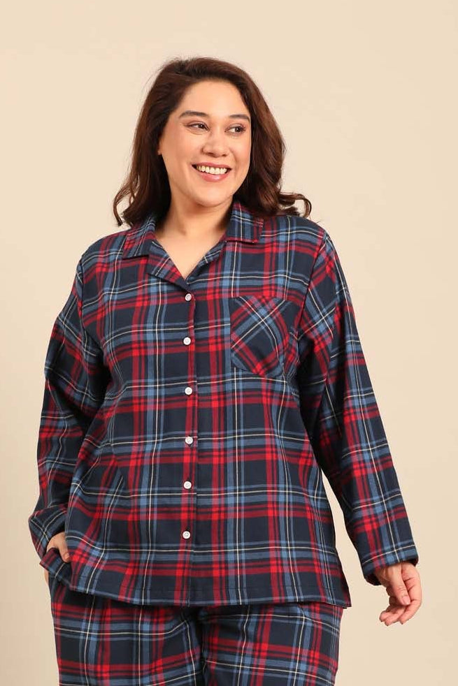Elisa Plaid Women's Cotton Shirt - Full Sleeves
