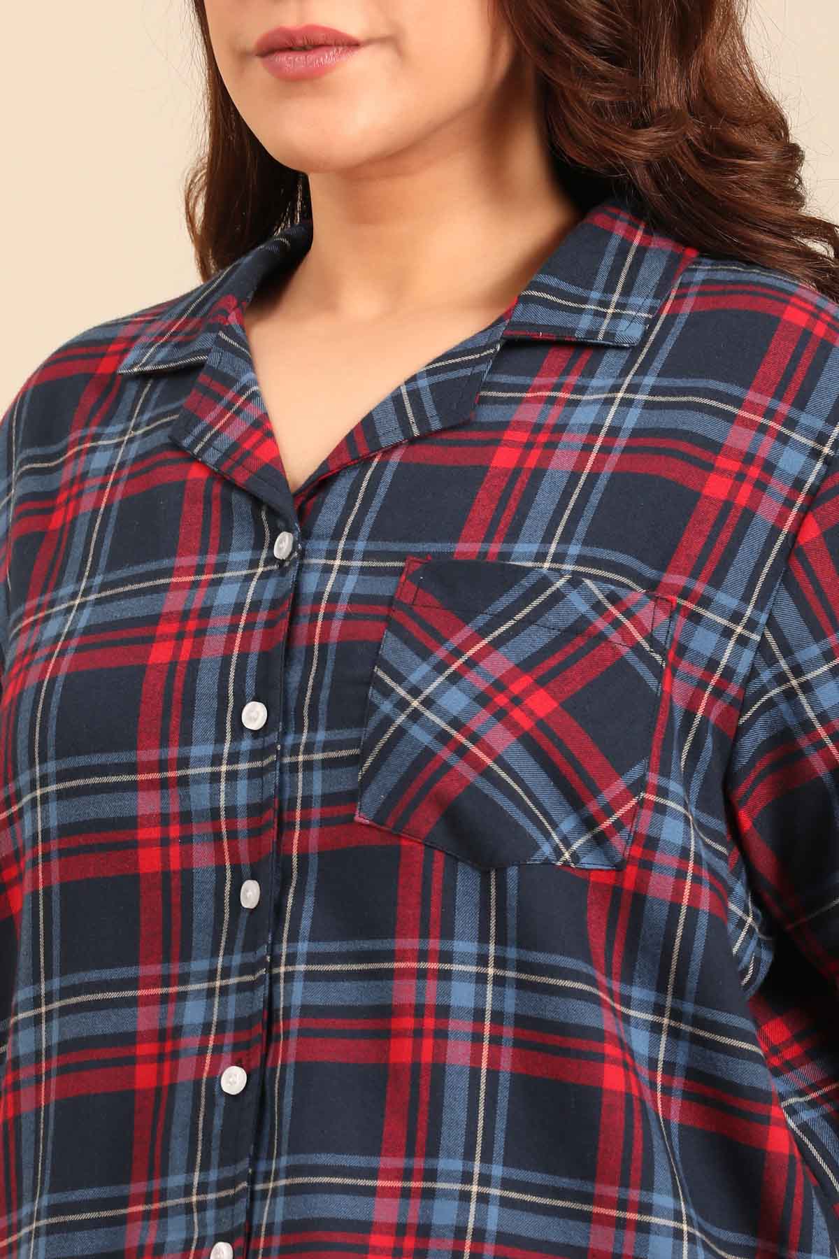 Elisa Plaid Women's Cotton Shorts