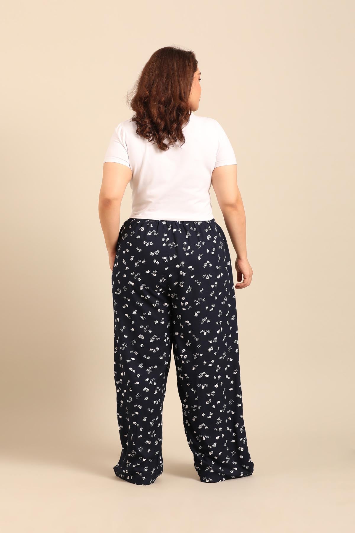 Navy Daphne Women's Viscose  Pajama