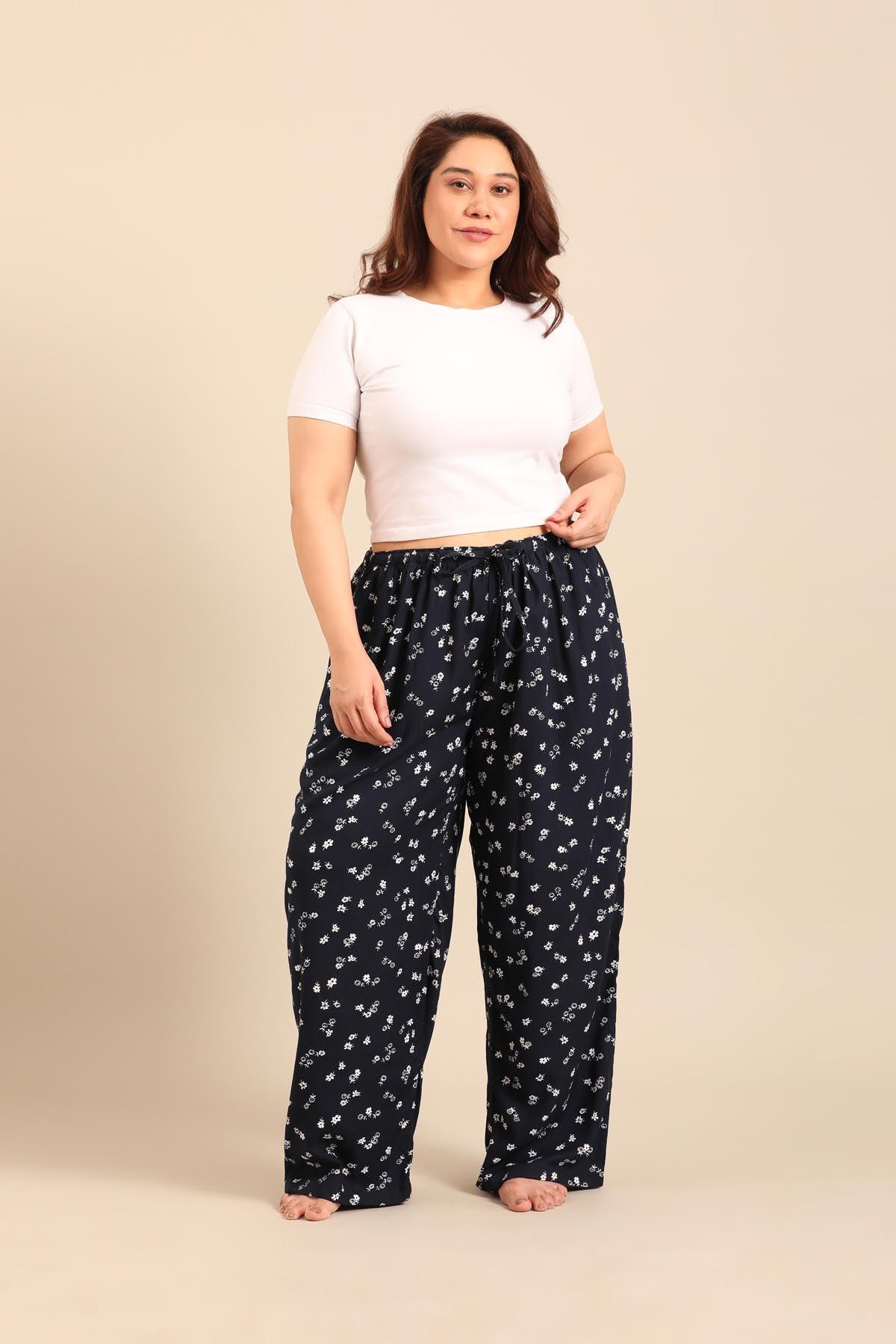 Navy Daphne Women's Viscose  Pajama