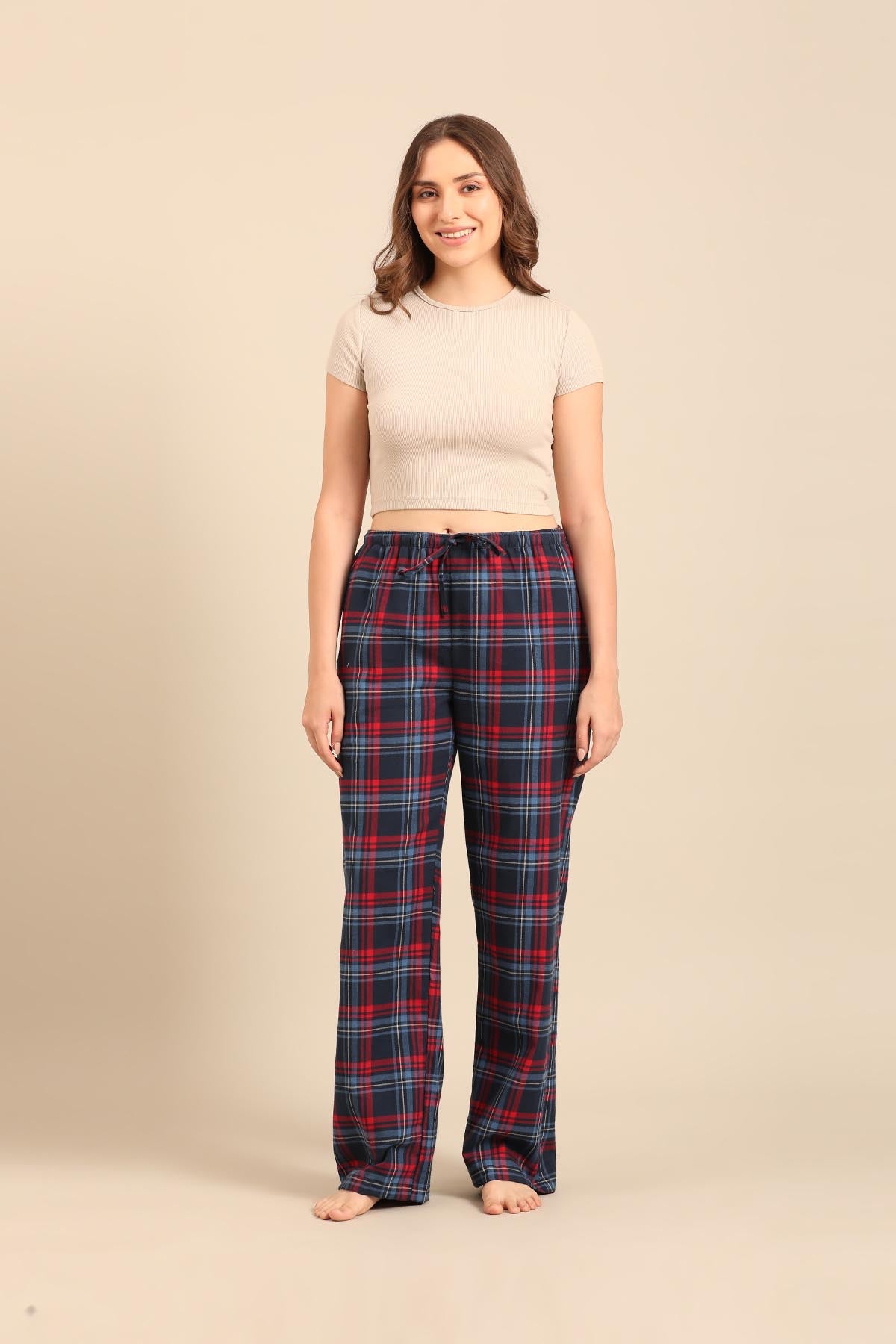 Elisa Plaid Cotton Twill Women'S Pajama Only
