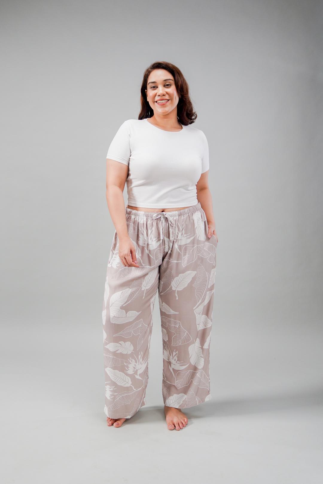 Hazel Leaf Soft Cotton Women's Curve Pajama
