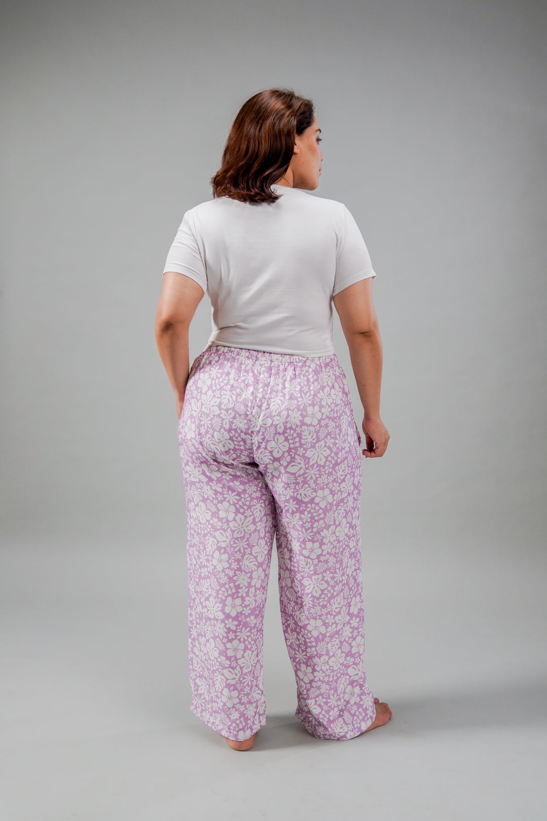 Lilac Bella Printed Cotton Blend Women's Curve Pajama