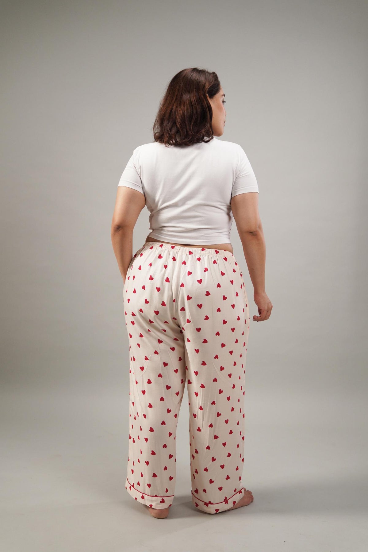 Sweetheart Print Women's Viscose Curve Pajama