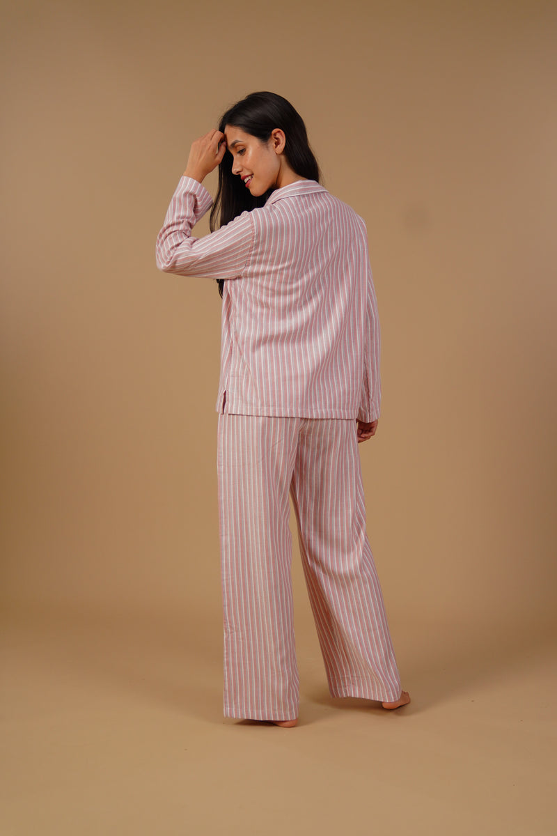 Olivia Cotton Twill Women's Pajama Set - Full Sleeves