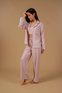 Olivia Cotton Twill Women's Pajama Set - Full Sleeves