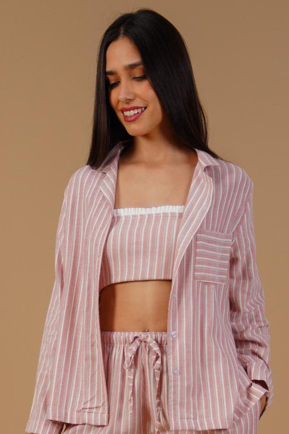 Olivia Cotton Twill Women's Shirt Only - Half Sleeves