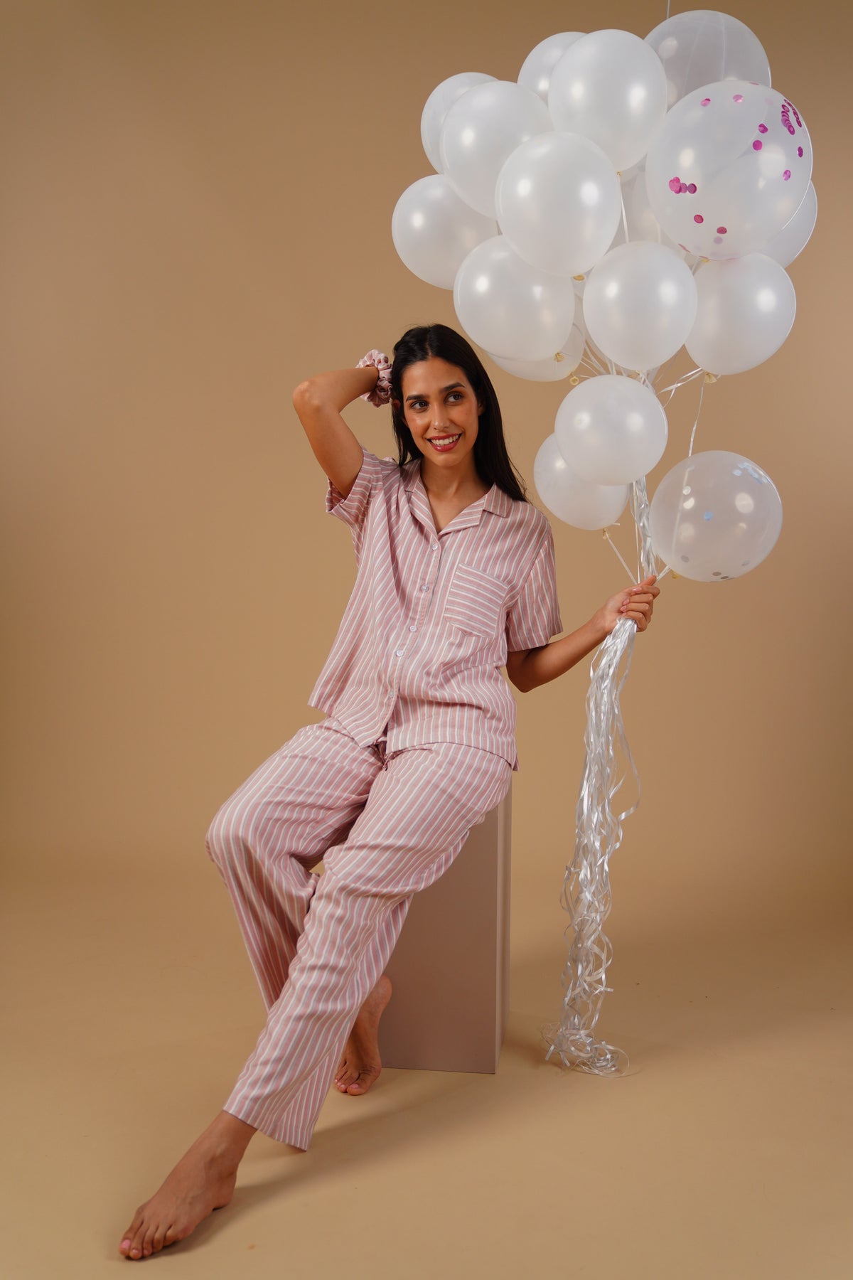 Olivia Cotton Twill Women's Pajama Set - Half Sleeves