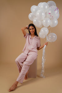 Olivia Cotton Twill Women's Pajama Set - Half Sleeves